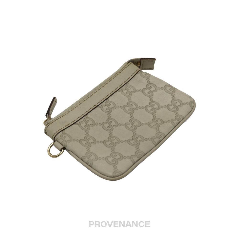 🔴 Gucci Zip Pouch Wallet - Ivory Guccissima Leather - Picture 4 of 8